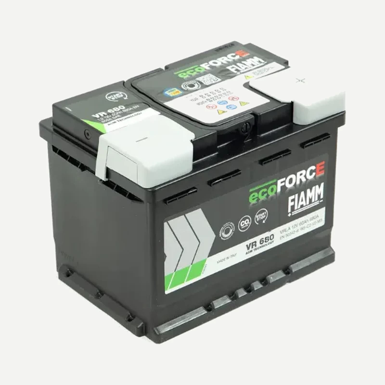 Fiamm Ecoforce start-stop VRLA AGM accu 12V 60Ah(20hrs) 680 AMP CCA EN