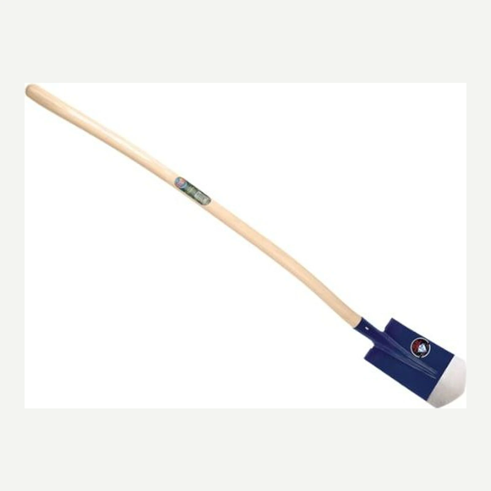 Kabelschop ATLAS DIAMANT 16 cm 3/4 blauw, onderkant spits, RONDE OPSTAP, met ATLAS batsesteel 130 cm